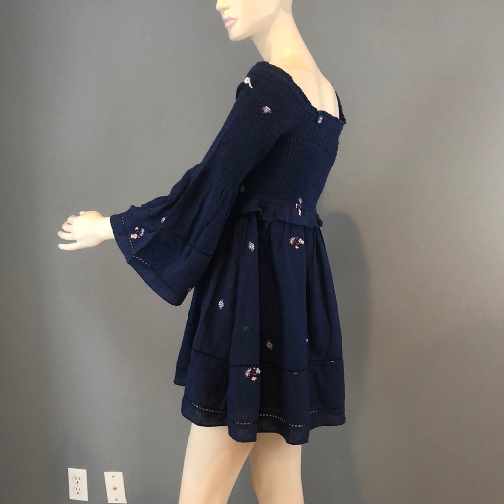 NWOT Free People Off Shoulder Embroidered Dress XS